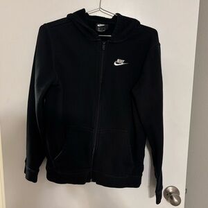 Nike - Kids Unisex Size XL - Black Club Fleece Full-Zip Hoodie